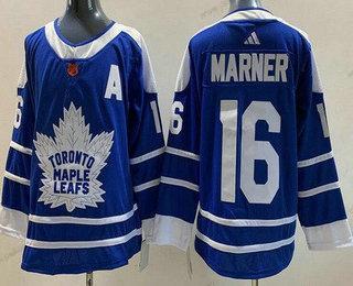 Miesten Toronto Maple Leafs #16 Mitch Marner Sininen 2022 Käänteinen Retro Aito Paita