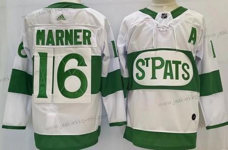 Miesten Toronto Maple Leafs #16 Mitch Marner Valkoinen 2019 St Pats Aito Paita