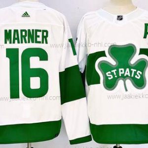 Miesten Toronto Maple Leafs #16 Mitch Marner Valkoinen St Patricks Aito Paita