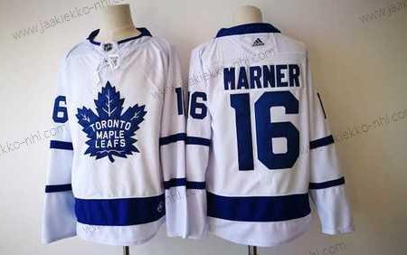 Miesten Toronto Maple Leafs #16 Mitchell Marner Valkoinen 2017-2018 Jääkiekko Ommeltu NHL Paita