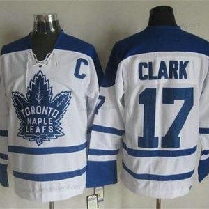 Miesten Toronto Maple Leafs #17 Wendel Clark 1998-99 Valkoinen CCM Vintage Paita