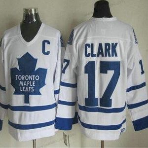 Miesten Toronto Maple Leafs #17 Wendel Clark 2000-01 Valkoinen CCM Vintage Paita