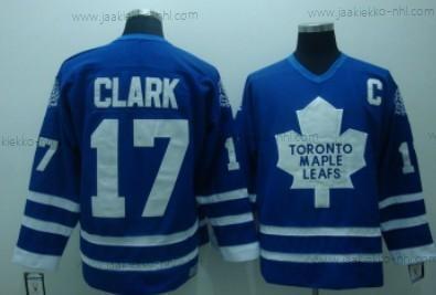 Miesten Toronto Maple Leafs #17 Wendel Clark Sininen Retro CCM Paita