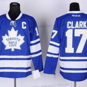 Miesten Toronto Maple Leafs #17 Wendel Clark Sininen Vieraspaita Paita