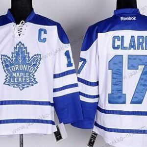 Miesten Toronto Maple Leafs #17 Wendel Clark Valkoinen Vieraspaita Paita