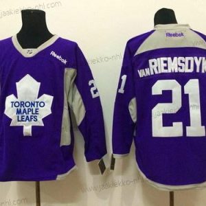 Miesten Toronto Maple Leafs #21 James Van Riemsdyk 2014 Training Violetti Paita