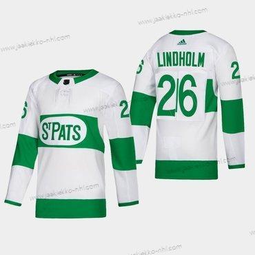 Miesten Toronto Maple Leafs #26 Par Lindholm Toronto St. Pats Road Aito Pelaaja Valkoinen Paita