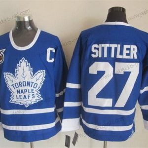 Miesten Toronto Maple Leafs #27 Darryl Sittler Sininen 75Th Retro CCM Paita