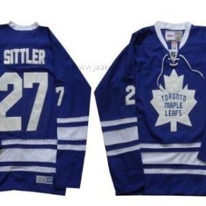 Miesten Toronto Maple Leafs #27 Darryl Sittler Sininen Vieraspaita Retro CCM Paita