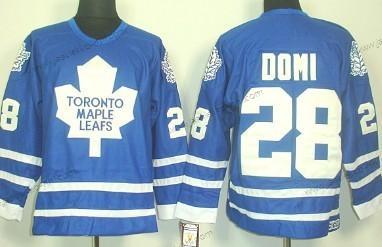 Miesten Toronto Maple Leafs #28 Tie Domi Sininen Retro CCM Paita