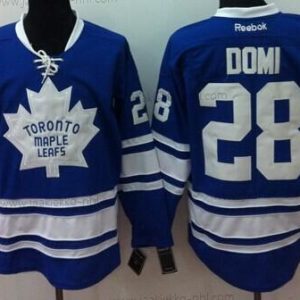 Miesten Toronto Maple Leafs #28 Tie Domi Sininen Vieraspaita Paita