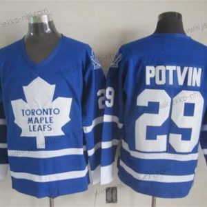 Miesten Toronto Maple Leafs #29 Felix Potvin Sininen Retro CCM Paita