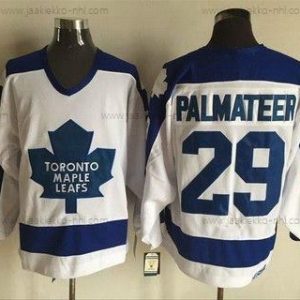 Miesten Toronto Maple Leafs #29 Mike Palmateer Valkoinen 1978 CCM Vintage NHL Jääkiekko Paita