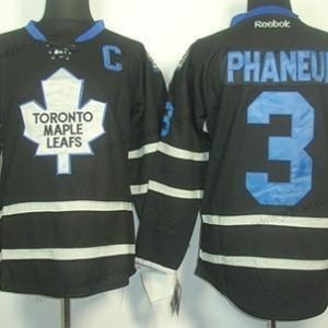 Miesten Toronto Maple Leafs #3 Dion Phaneuf Musta Ice Paita