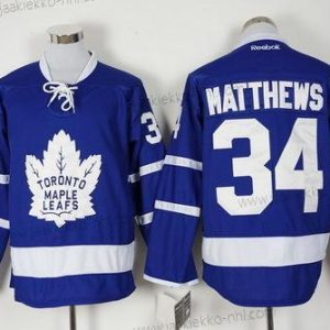 Miesten Toronto Maple Leafs #34 Auston Matthews Royal Sininen 2016-17 Kotiottelupaita 100th Vuosipäivä Jääkiekko Paita