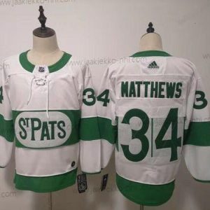 Miesten Toronto Maple Leafs #34 Auston Matthews St. Pats Road Aito Pelaaja Valkoinen Paita