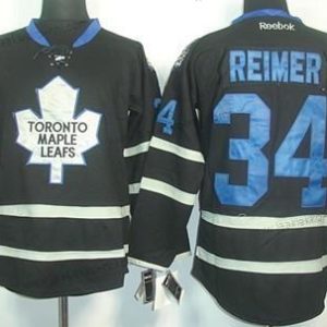 Miesten Toronto Maple Leafs #34 James Reimer Musta Ice Paita