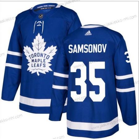 Miesten Toronto Maple Leafs #35 Ilya Samsonov Sininen Ommeltu Paita