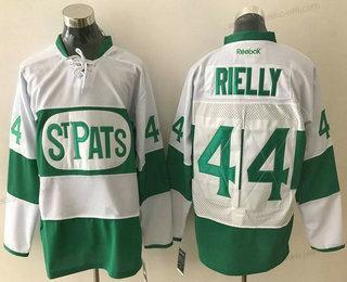 Miesten Toronto Maple Leafs 44 Morgan Rielly Valkoinen 2017 St. Patrick’S Day Vihreä Ommeltu NHL Reebok Jääkiekko Paita