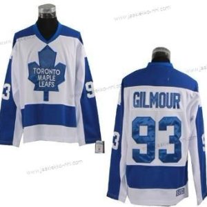 Miesten Toronto Maple Leafs #93 Doug Gilmour Valkoinen With Sininen Retro CCM Paita