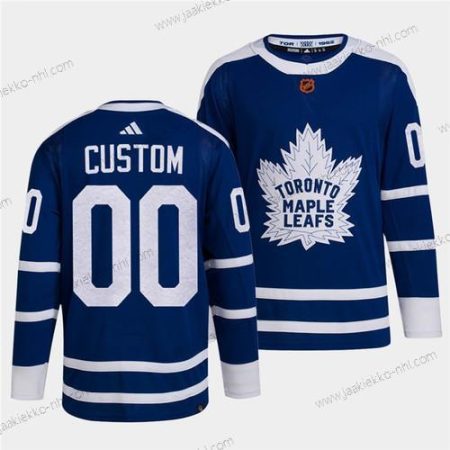 Miesten Toronto Maple Leafs Mukautettu Musta Sininen 2022 Käänteinen Retro Ommeltu Paita