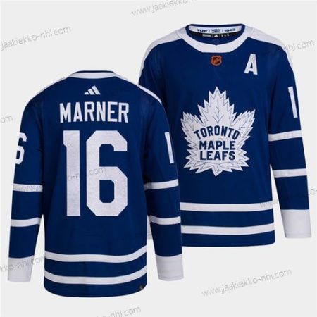 Miesten Toronto Maple Leafs Musta #16 Mitch Marner Sininen 2022 Käänteinen Retro Ommeltu Paita