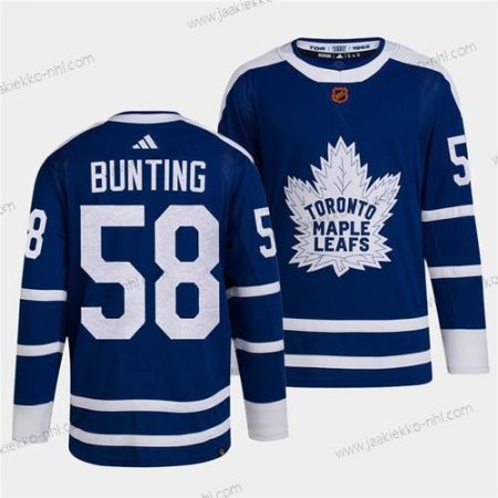 Miesten Toronto Maple Leafs Musta #58 Michael Bunting Sininen 2022 Käänteinen Retro Ommeltu Paita