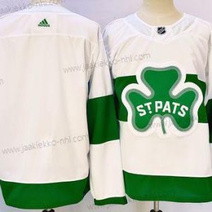 Miesten Toronto Maple Leafs Valkoinen Tyhjä St Patricks Aito Paita