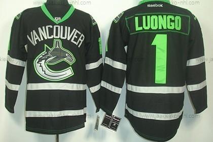 Miesten Vancouver Canucks #1 Roberto Luongo Musta Ice Paita