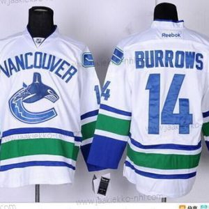 Miesten Vancouver Canucks #14 Alexandre Burrows Valkoinen Paita