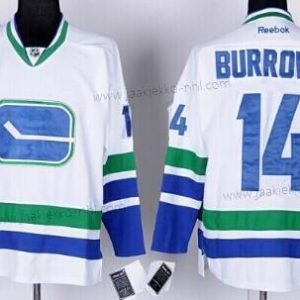 Miesten Vancouver Canucks #14 Alexandre Burrows Valkoinen Vieraspaita Paita