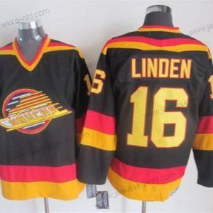 Miesten Vancouver Canucks #16 Trevor Linden 1985-86 Musta CCM Vintage Paita