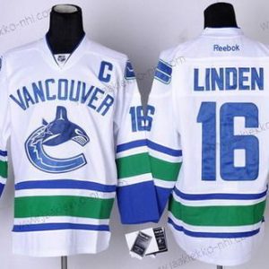 Miesten Vancouver Canucks #16 Trevor Linden Valkoinen Paita