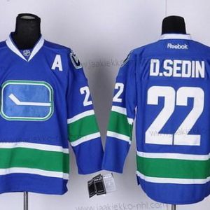 Miesten Vancouver Canucks #22 Daniel Sedin Sininen Vieraspaita Paita