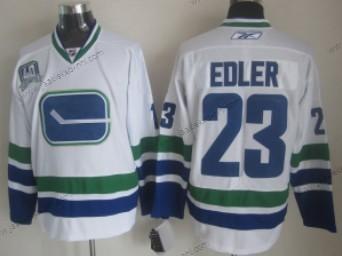 Miesten Vancouver Canucks #23 Alexander Edler Valkoinen Vieraspaita Paita