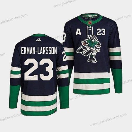 Miesten Vancouver Canucks #23 Oliver Ekman-Larsson Laivastonsininen 2022 Käänteinen Retro Ommeltu Paita