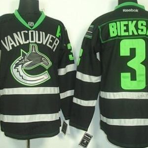 Miesten Vancouver Canucks #3 Kevin Bieksa Musta Ice Paita