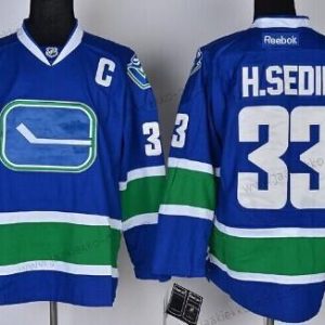 Miesten Vancouver Canucks #33 Henrik Sedin Sininen Vieraspaita Paita