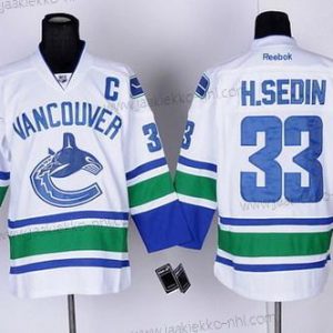 Miesten Vancouver Canucks #33 Henrik Sedin Valkoinen Paita