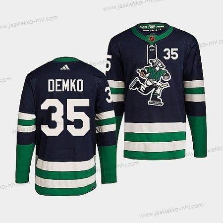 Miesten Vancouver Canucks #35 Thatcher Demko Laivastonsininen 2022 Käänteinen Retro Ommeltu Paita