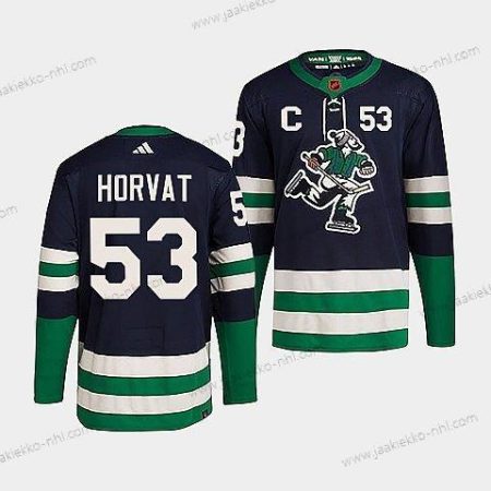 Miesten Vancouver Canucks #53 Bo Horvat Laivastonsininen 2022 Käänteinen Retro Ommeltu Paita