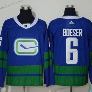 Miesten Vancouver Canucks #6 Brock Boeser Sininen Vaihtopaita Aito Ommeltu Jääkiekko Paita