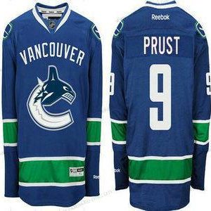 Miesten Vancouver Canucks #9 Brandon Prust Kotiottelupaita Sininen NHL Reebook Paita