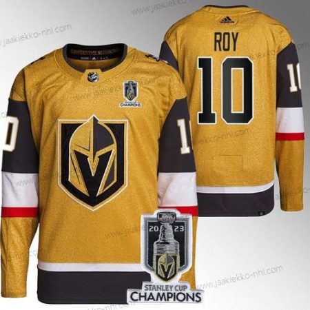 Miesten Vegas Golden Knights #10 Nicolas Roy Kulta 2023 Stanley Cup Champions Ommeltu Paita