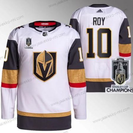 Miesten Vegas Golden Knights #10 Nicolas Roy Valkoinen 2023 Stanley Cup Champions Ommeltu Paita