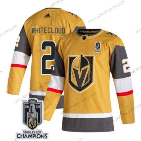 Miesten Vegas Golden Knights #2 Zach Valkoinencloud Kulta 2023 Stanley Cup Champions Ommeltu Paita