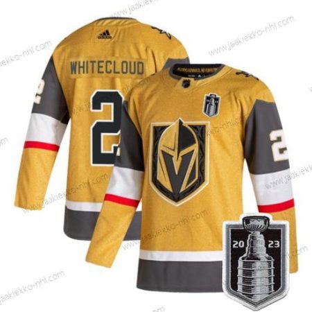 Miesten Vegas Golden Knights #2 Zach Valkoinencloud Kulta 2023 Stanley Cup Final Ommeltu Paita