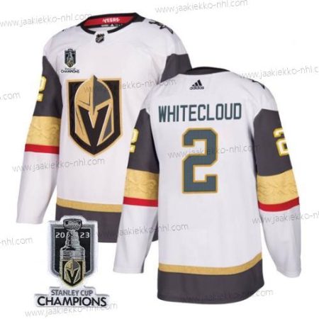 Miesten Vegas Golden Knights #2 Zach Valkoinencloud Valkoinen 2023 Stanley Cup Champions Ommeltu Paita