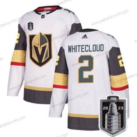 Miesten Vegas Golden Knights #2 Zach Valkoinencloud Valkoinen 2023 Stanley Cup Final Ommeltu Paita