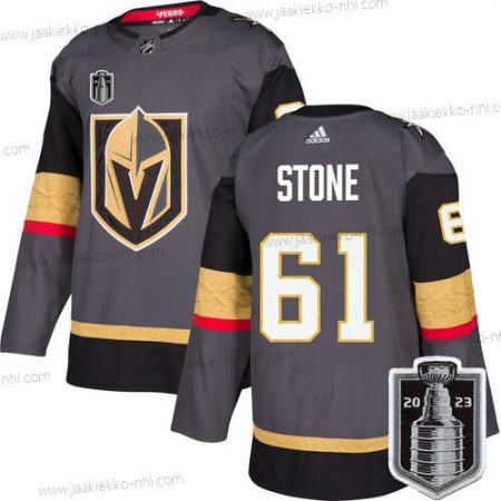 Miesten Vegas Golden Knights #61 Mark Stone Harmaa 2023 Stanley Cup Final Ommeltu Paita